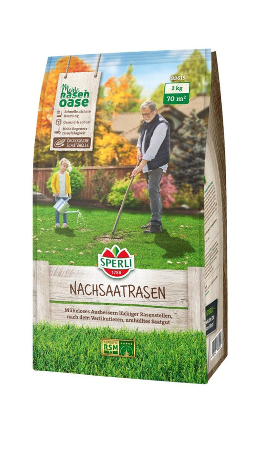  SPERLI's Nachsaatrasen RSM 3.2 (umhüllt), Müheloses Ausbessern Lückiger Rasenstellen