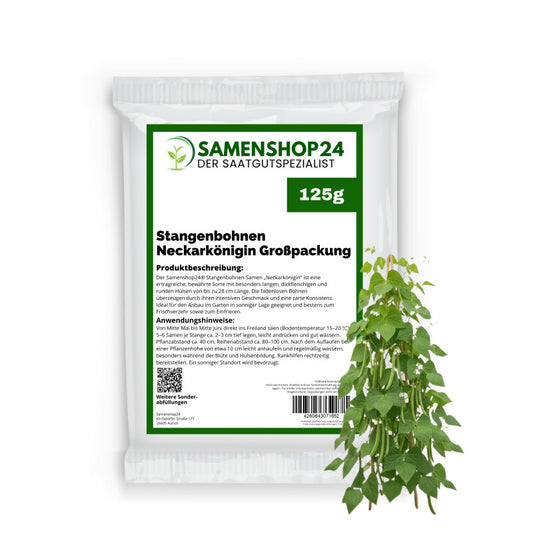  Stangenbohnen Neckarkönigin Großpackung 125gr