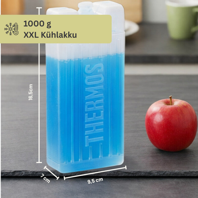  Thermos XXL Kühlakku, 1 Stück (1000g), Mega Kühlakku Für Kühltaschen, Kühlboxen, Truhen Etc., Widerverwendbares EIS