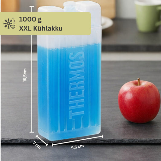  Thermos XXL Kühlakku, 1 Stück (1000g), Mega Kühlakku Für Kühltaschen, Kühlboxen, Truhen Etc., Widerverwendbares EIS