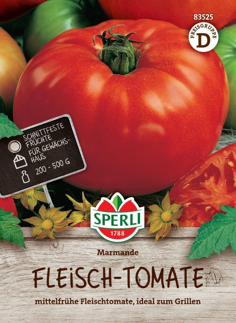  Fleisch-Tomate Marmande, Schnittfeste Früchte, Freiland & Gewächshaus, Saatgut Von Sperli
