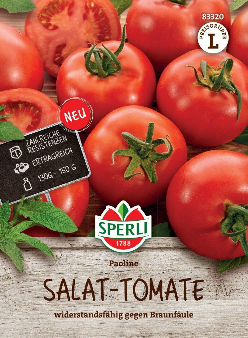  Salattomate Paoline F1, Ertragreiche Sorte, Widerstandsfähig (zahlreiche Residenzen)