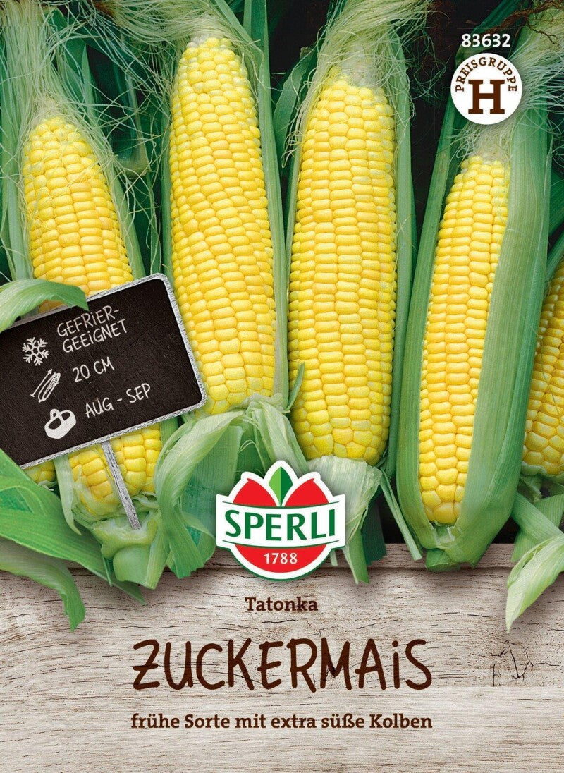  Zuckermais Tatonka F1, Frühe Sorte Mit Extrasüßen Kolben, Gefriergeeignet, Saatgut Von Sperli